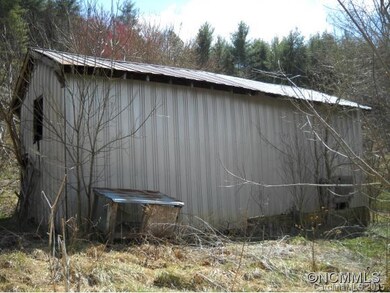 side view of the barn