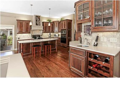 Wet bar on main floor between living area and kitc