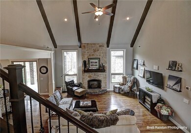 View of Living room from stairway.