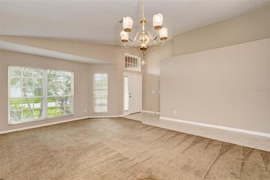 Family/Dining Room Combo with view of the foyer