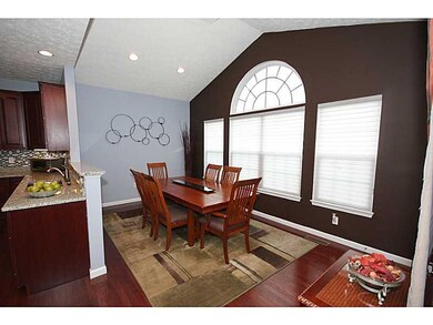 Dining Room. The bright dining room has a cathedra