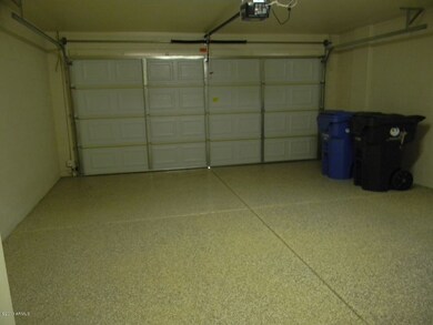 Garage with finished floor