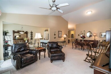 Great room opens to kitchen area.