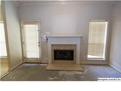 Living Room is open to kitchen with vaulted ceilin
