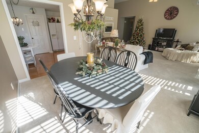 Open flow from kitchen to dining and living area