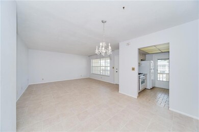 Large family room with dining area right off the k