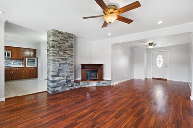 Stone accent wall