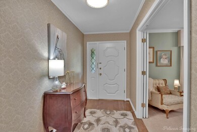 Entrance foyer featuring wood-type flooring and or