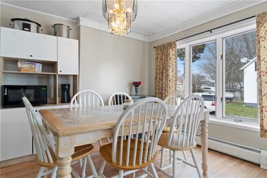 Dining room with large bay window allowing tons of
