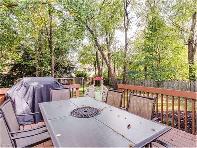 Beautiful view of the back yard from the deck.