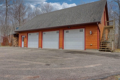View of detached garage
