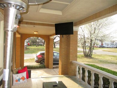 Front porch with TV
