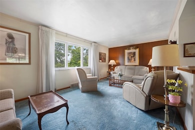 The spacious living area is perfect for hosting pa