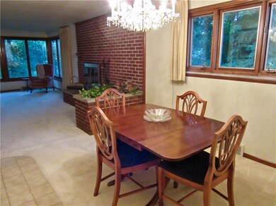 The dining room is open to the living room, allowi