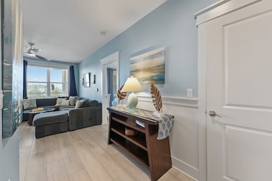 Conveniently located just off the entry, the laundry area is tucked neatly behind closed doors for easy access and a clean look.