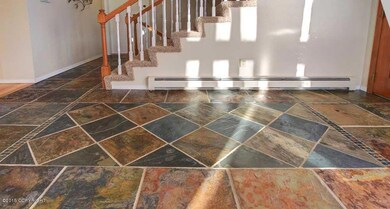entry stone is slate in a pretty design