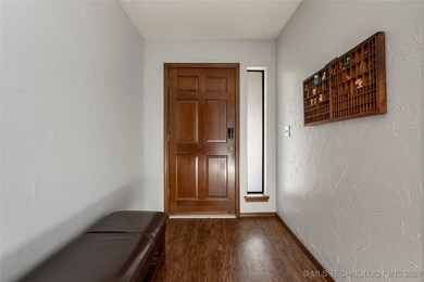 Nice sized entry with side window for natural ligh