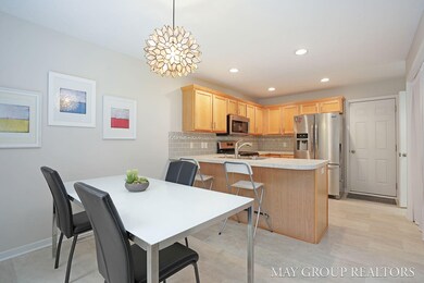 Dining area and kitchen.