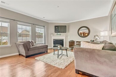 Nice open, bright family room features gas firepla