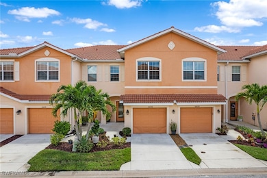 View of front of home featuring a garage