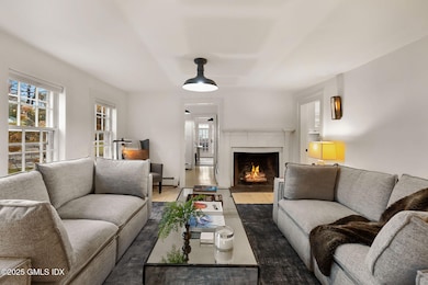 Living room with fireplace
