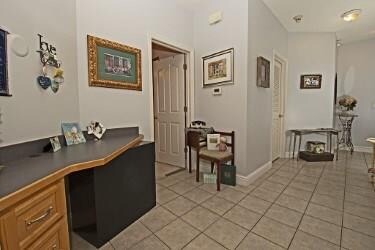 desk in hallway