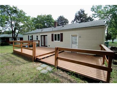 Exterior Back. Two-level deck for outside living a