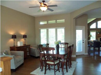Front room allows for flexible furnishing, transom