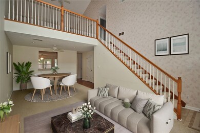 and Dining room area.  Stairs up to a loft area, 2