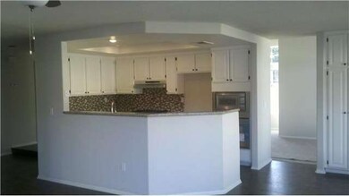 View from family room looking toward kitchen