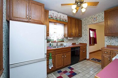 Kitchen with tiled floor