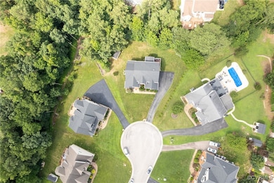 Aerial view of residential area