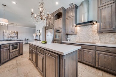 Plenty of workspace throughout the custom kitchen.
