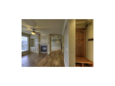 Hearth room with see through fireplace