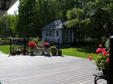 Large back deck and storage shed