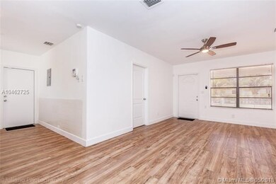Living room and kitchen area