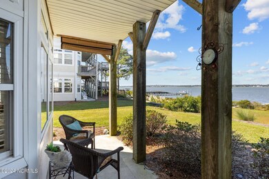 Covered waterfront patio