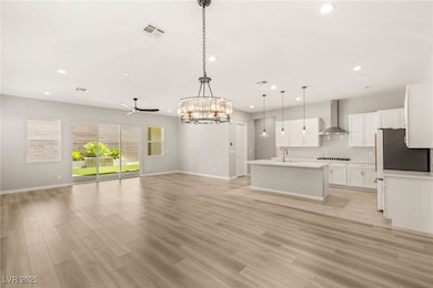 Unfurnished living room with recessed lighting, a
