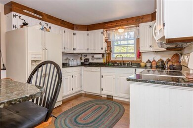 Kitchen with granite counters.