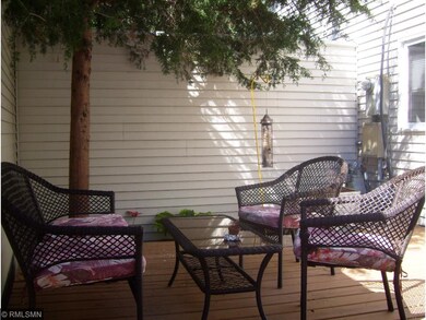 Great private deck between home and garage. Perfec