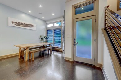 Foyer entrance with recessed lighting, finished c