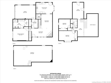 Floor plan by floor