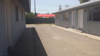 Driveway between triplexes