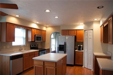 Beautiful recessed lighting in Kitchen