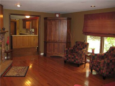 Family Room Family room with new hardwood floor an