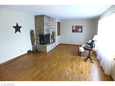 Living room with fireplace