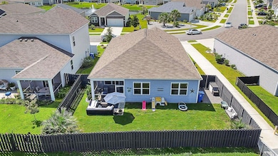 Aerial view of residential area