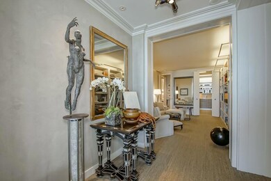 Foyer leads to both study (pictured) and grand liv