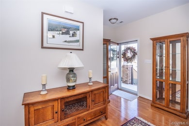 Foyer featuring light hardwood / wood-style floori