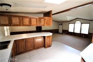 View of open concept kitchen to great room
